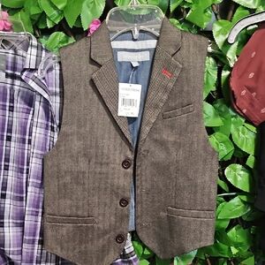Indochino Brown Herringbone Vest